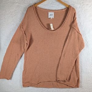 526-Aerie Women's Soft Scoop Neck Sweater - Warm Tan